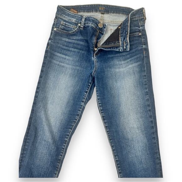 Kut - High Rise Fab Ab Ankle Skinny Jeans with Raw Hem - Picture 11 of 14